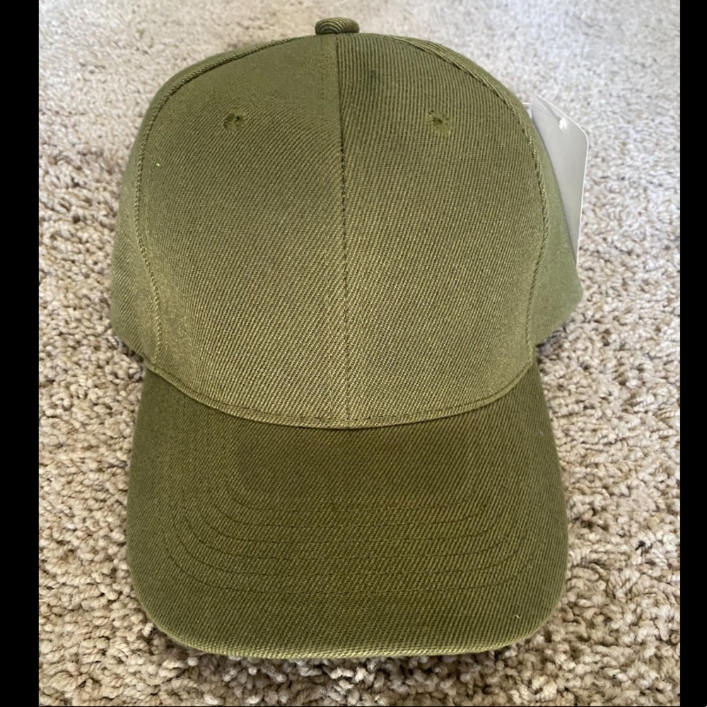 Green and black plain hats